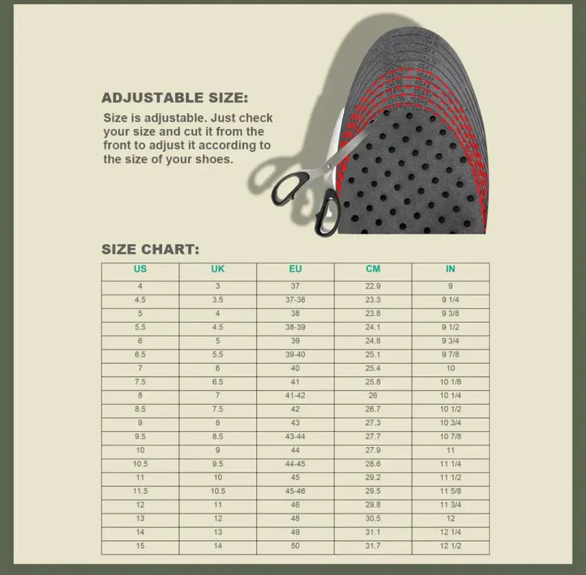 Height Increase Insoles for Men & Women (1 Pair)